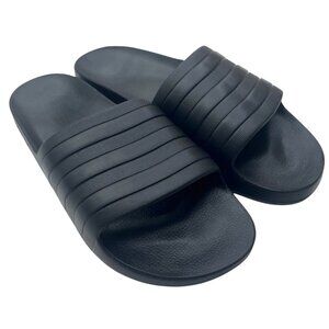 adidas Mens Adilette Core Black Slip-On Cloudform Lightweight Shower Aqua Slides